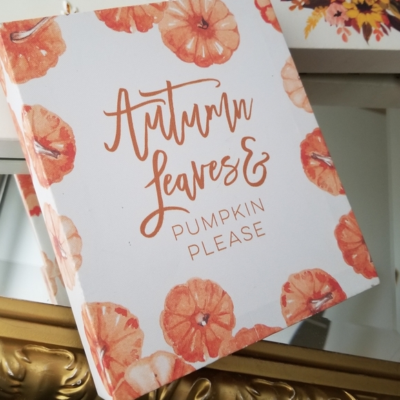 ❗Fall Metal and Canvas Rustic Pumpkin Wall Decor Bundle❗ - Picture 6 of 8